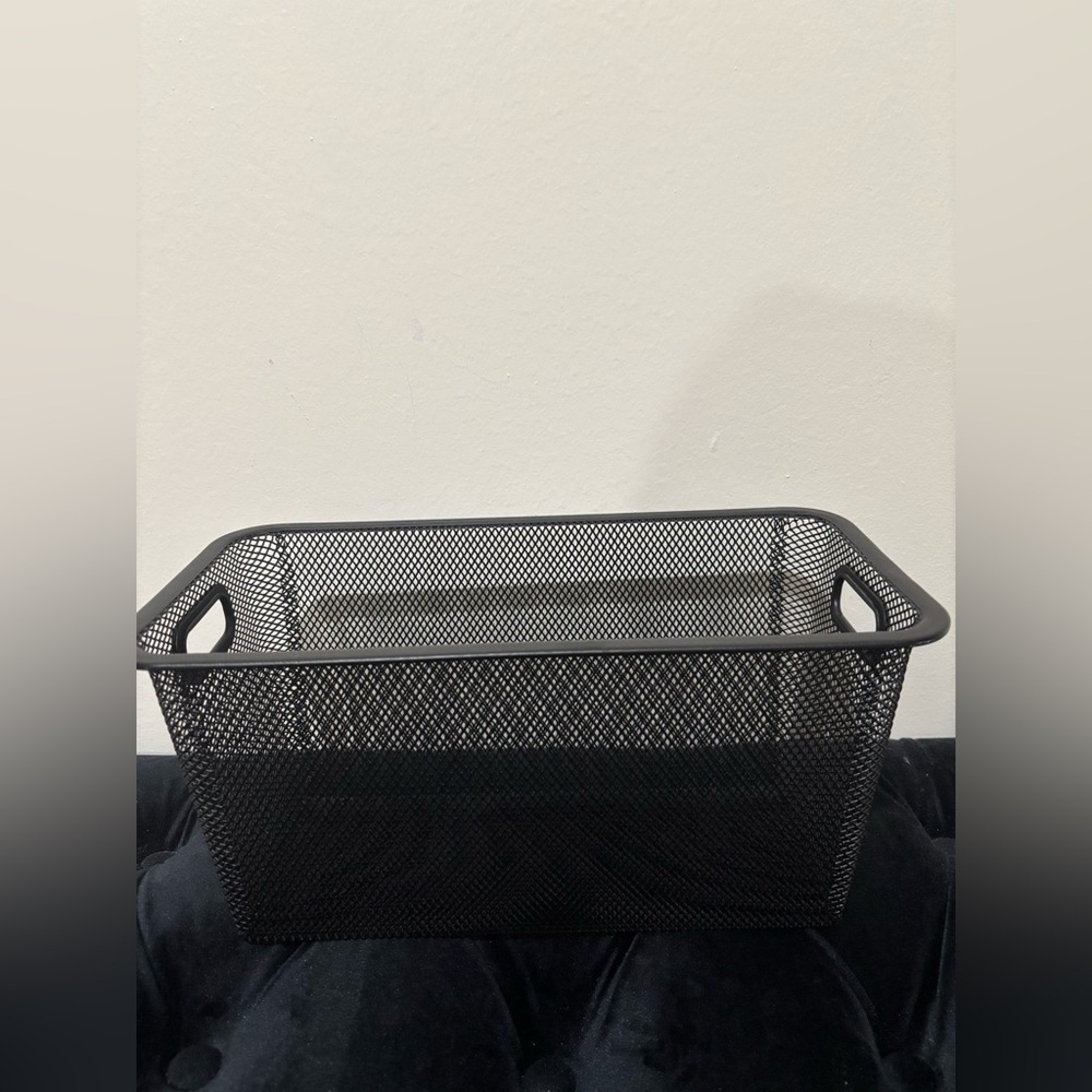 Black Mesh Storage Basket